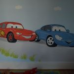 OLYMPUS DIGITAL CAMERA Disney style mural inspired by Cars